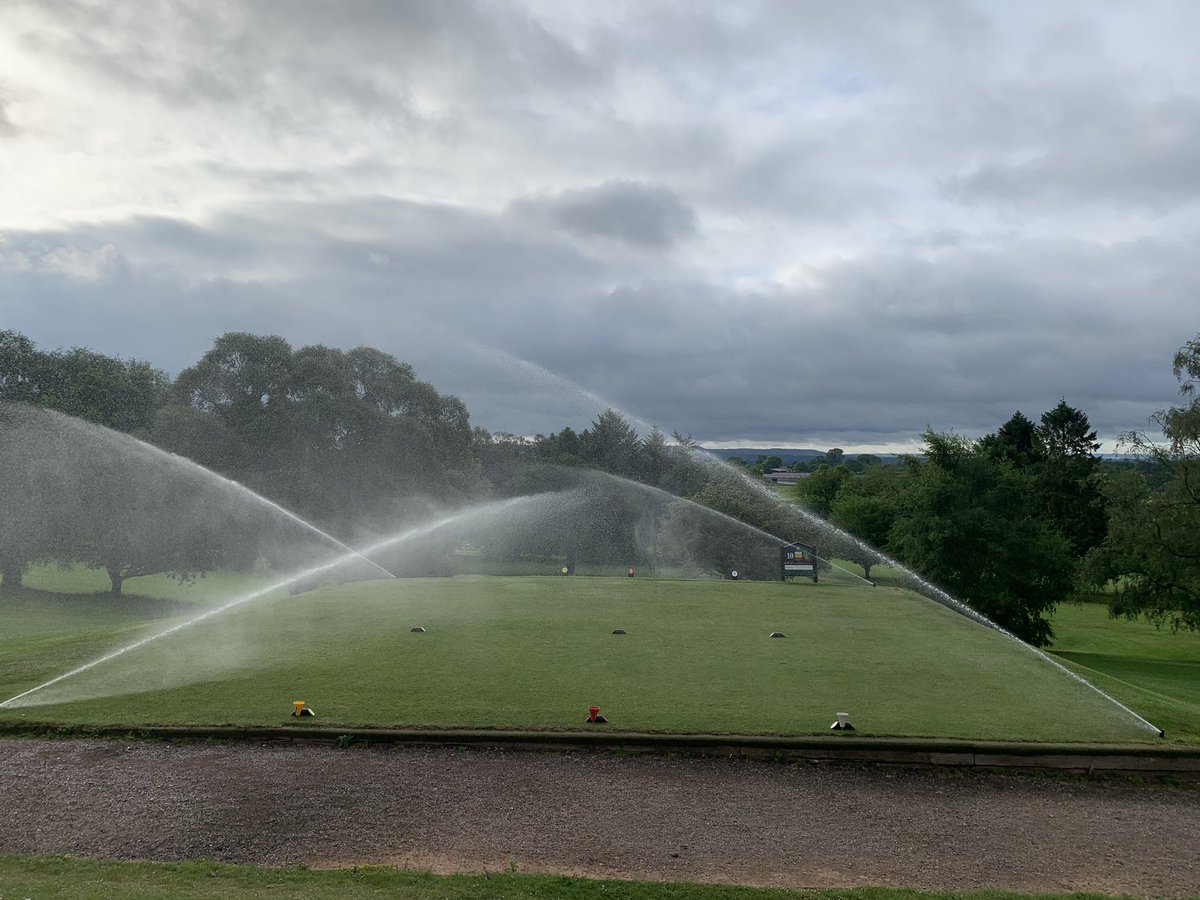With software failing on our automatic irrigation system <a href="/TivertonGC/">Tiverton Golf Club</a> the team have pulled together and done some split shifts around the golfers to insure our moisture content remains in a good place. Special thanks to <a href="/joepike90/">Joe Pike</a> for offering to work some unusual hours #teamtiv