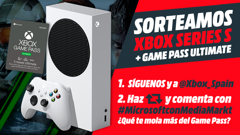 MediaMarktGames's tweet image. ‼️ 𝗦𝗢𝗥𝗧𝗘𝗔𝗠𝗢𝗦 una #XboxSeriesS + #GamePassUltimate de 3 meses🤩

1⃣ Síguenos y a @Xbox_Spain 
2⃣ Dale🔁y comenta con #MicrosoftconMediaMarkt ¿Qué te mola más del Game Pass?

❤️¡A más comentarios, más opciones de ganar!

⏱️Hasta 15/6 #SORTEO
👉 bit.ly/XboxSeriesSyGa…