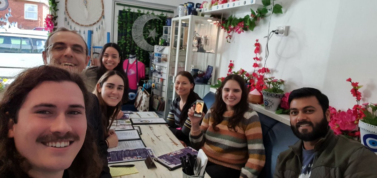 This time, the location for our end-of-semester lab outing was Evil Eye Cafe in Fairy Meadow.

Although we were missing one team member, the picture on the phone allowed us to have a complete group photo. 🙂

<a href="/UOW/">UOW</a> <a href="/MolHorizons/">Molecular Horizons @ UOW</a> <a href="/uowresearch/">UOW Research</a>