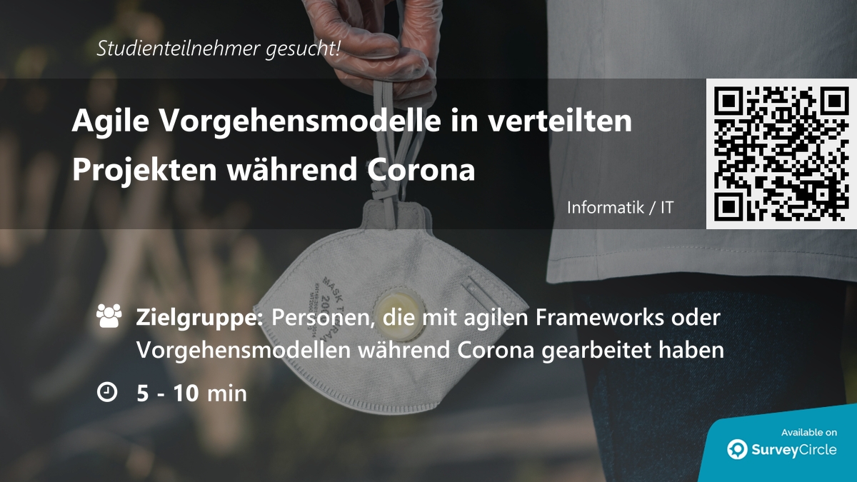 daily_research's tweet image. Teilnehmer für Online-Studie gesucht!

Thema: &quot;Agile Vorgehensmodelle in verteilten Projekten während Corona&quot; surveycircle.com/de/surveys/?sr… via @SurveyCircle

#AgileSoftwareentwicklung #corona #VerteilteSoftwareentwicklung #agil #modelle #umfrage #surveycircle