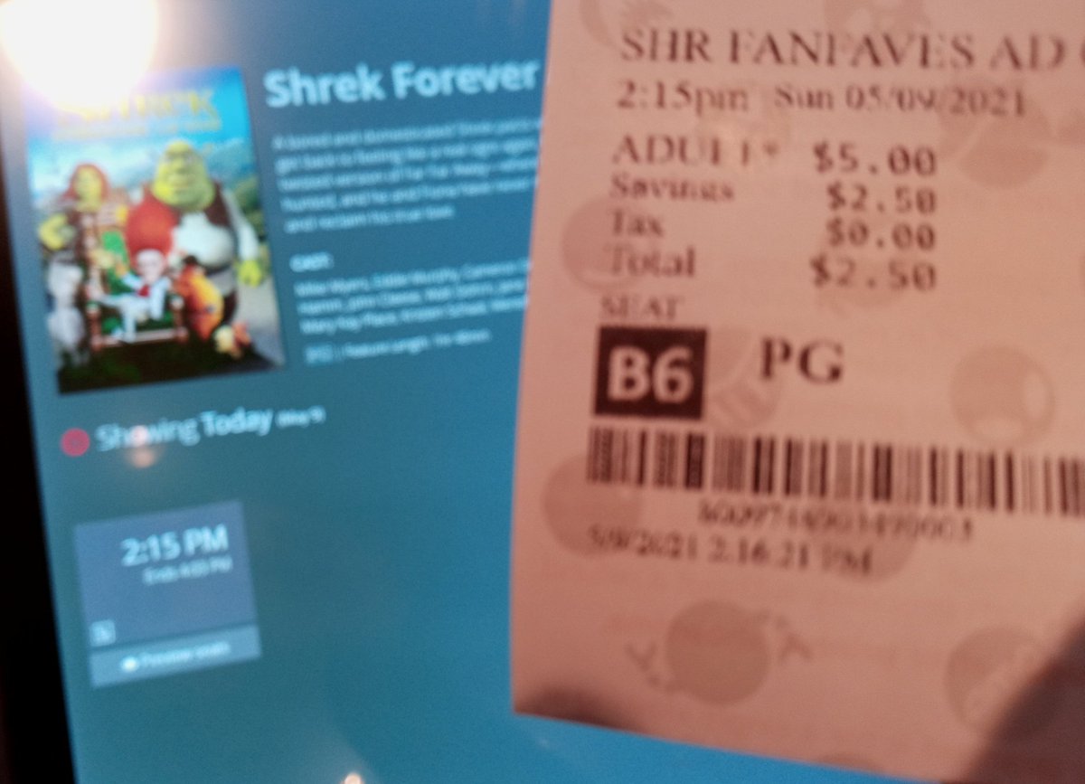 EndlingEmber's tweet photo. Besides those #Shrek screenings, @AMCTheatres and @Dreamworks did a #Dreamworks marathon last year that included it. And last month I was able to watch #ShrekForeverAfter for the first time ever and on the big screen!
#20YearsOfShrek
#Shrek20thAnniversary
https://t.co/Rbz54sjT9M https://t.co/Y9zbQbHtTP