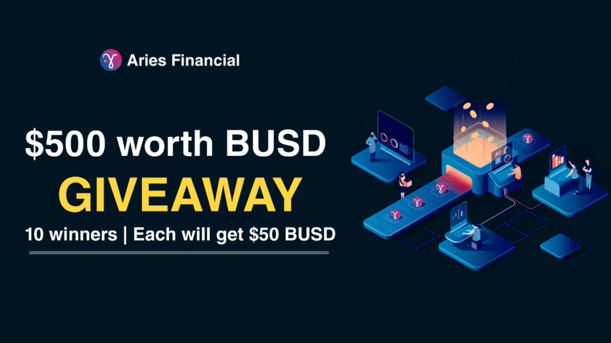 Celebrating the launch of strategies 96% Buyback &amp; Burn $AFIB Giveway!

10 Lucky Winners will get $50 worth $BUSD Each

✅ Follow <a href="/_AriesFinancial/">ARIES FINANCIAL</a> &amp; <a href="/BNBSwap/">BNB Swap</a>
✅ Join t.me/aries_financia…
✅ Like &amp; Retweet
✅ Tag 5 Friends
✅ Comment your #BSC Wallet Address

Ends in 24 hours