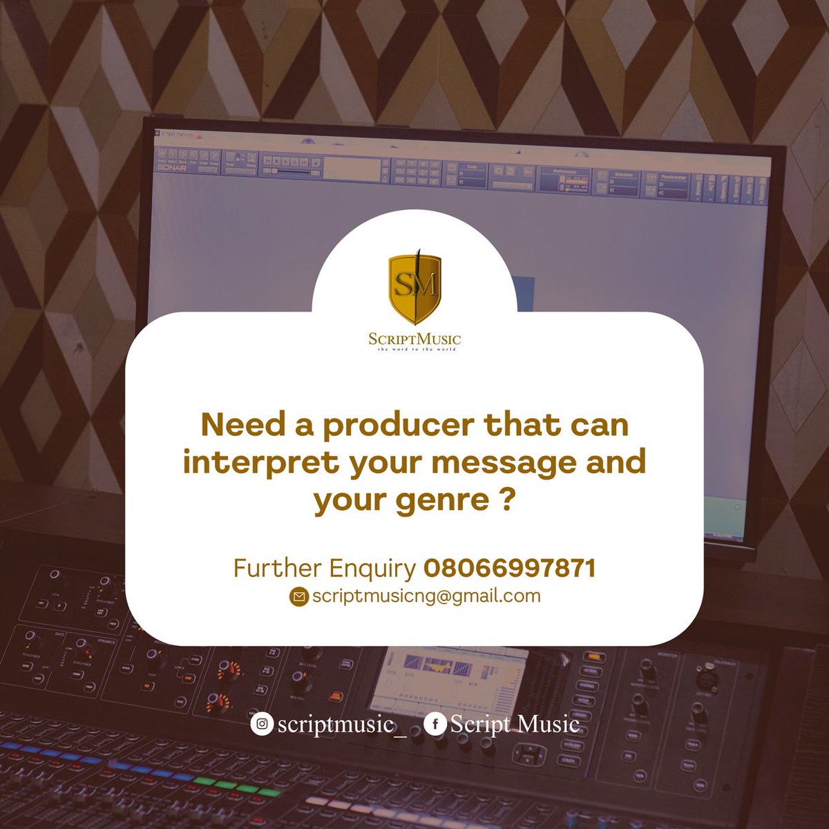 scriptmusicng's tweet image. What's more important to us is to see that your message and your style blends to create who you are, keeping every detail in check.
.
Having troubles trying to figure out who to trust ? You can slide into our DM to find out more 🙏🏾
.
#scriptmusic #musicsessions #musicians #room