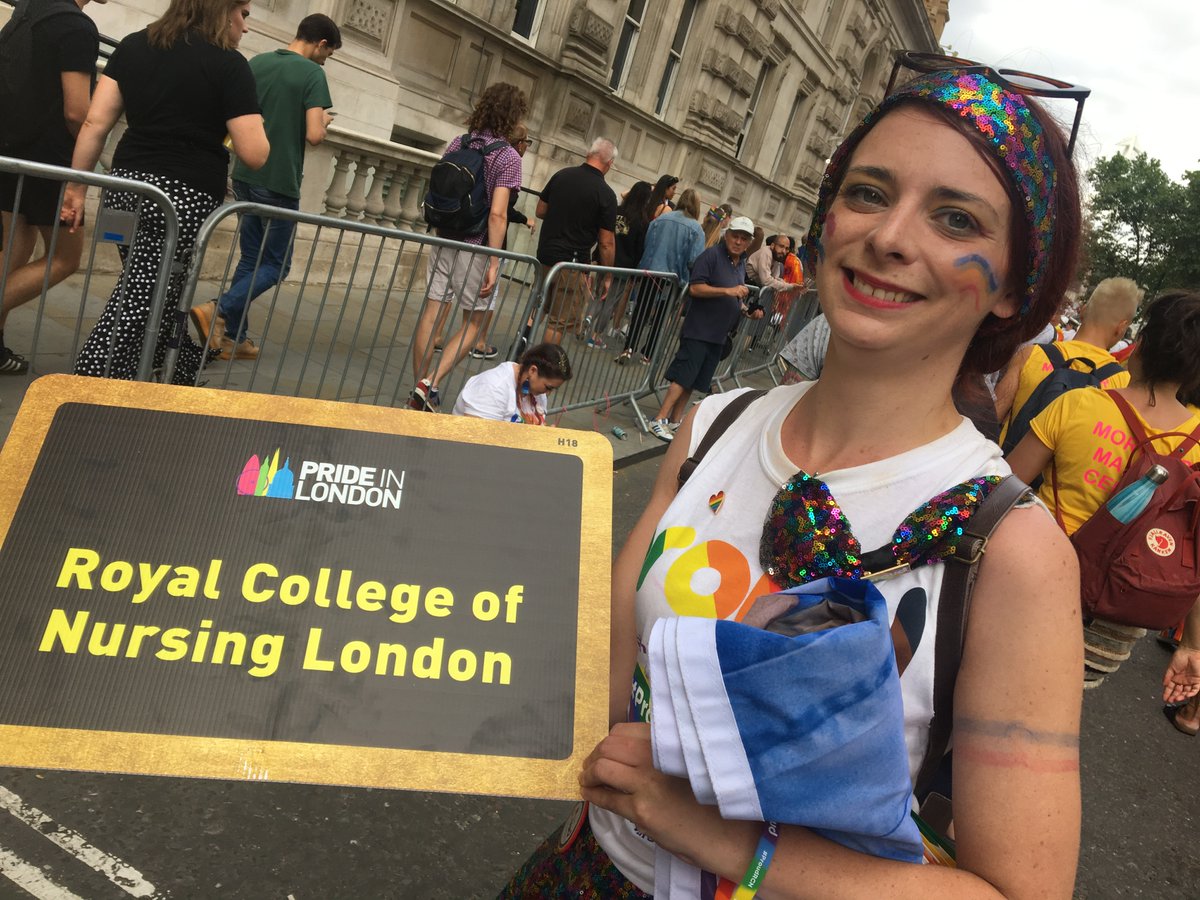 RCNLondon's tweet photo. 🏳️‍🌈 We're having a throwback Friday here at RCN London! Great times with our (now) Acting Chief Exec @patcullen9 at London Pride 2019. We'd love to see some of your most fabulous pics from Pride events past so show us what you've got! #ProudRCN https://t.co/MT0acydodX  🏳️‍🌈 https://t.co/iix8QG1pya