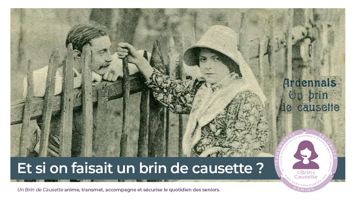 Et si on faisait un brin de causette dans les Ardennes ? 
@1brin2causette anime, transmet, accompagne et sécurise le quotidien des seniors. unbrindecausette.com