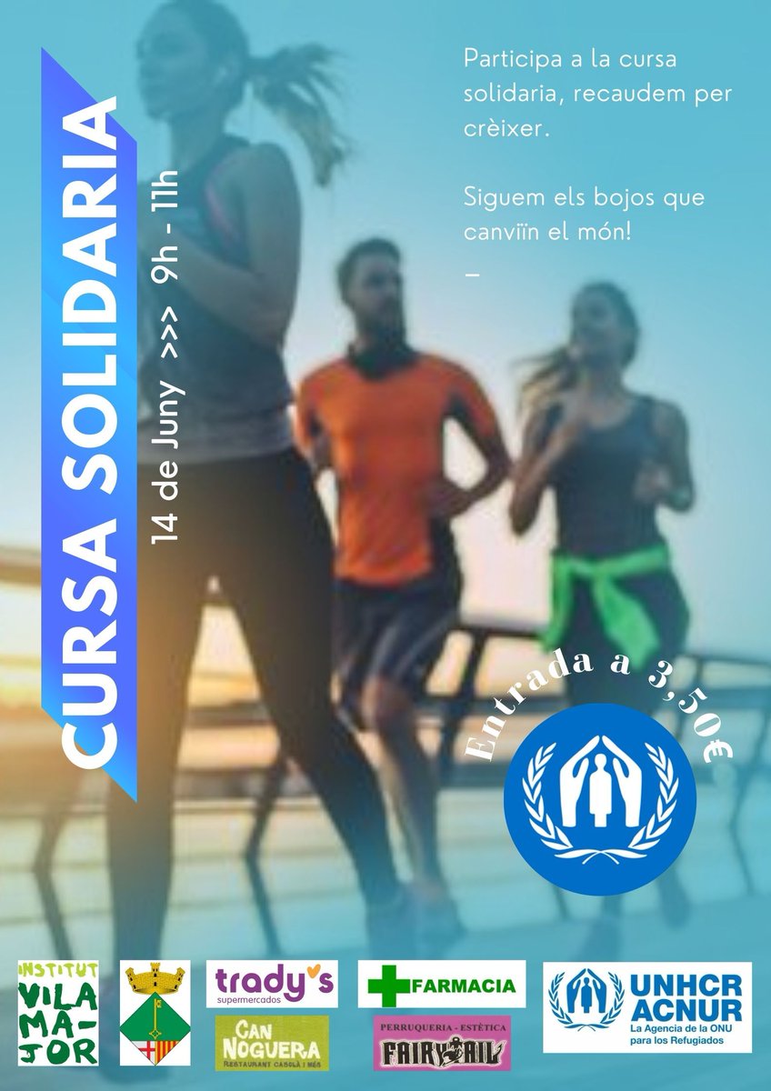 🔊 Els alumnes de 4t C de l' <a href="/INS_Vilamajor/">Institut Vilamajor</a> celebren una marxa solidària amb la col·laboració del projecte Loco Festival d'ACNUR 🔊

🗓️Dilluns 14 de juny
🕐9h
📍Sortida des de l'Institut
👉🏼No cal inscripció prèvia

❗ Després de la marxa hi haurà paradetes i rifa solidària.