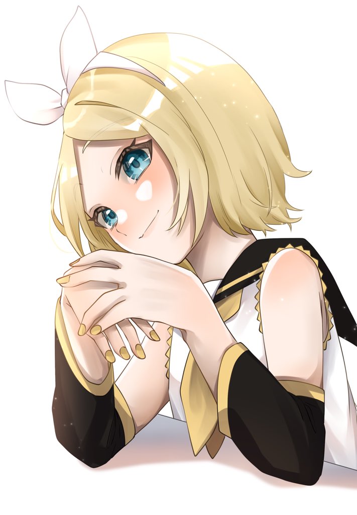 kagamine rin 1girl blonde hair solo sailor collar smile shirt short hair  illustration images