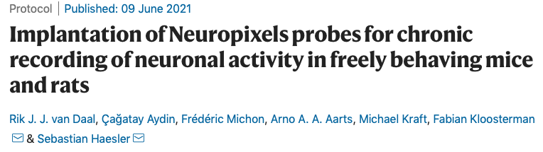 Clembrunner's tweet photo. This month @__NERF people placed 3 @NatureProtocols papers 🏆 3 new technologies for chronic, large-scale recording or imaging of brain functions in awake rodents https://t.co/KESKD84vmt 
https://t.co/cyP8g6N7Jf   https://t.co/fQ0SDxzIUH  
Kudos to all authors !! https://t.co/cc7X4JtH8F
