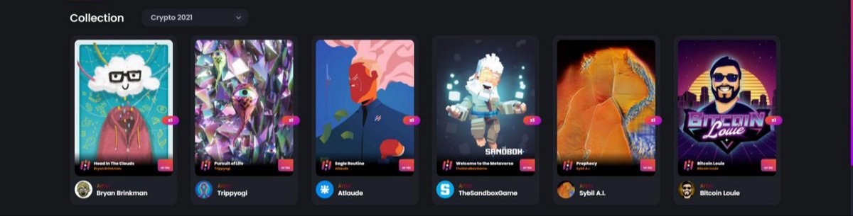 Just opened my 2 packs from <a href="/KolectivGG/">KOLΞCTIV ✨</a> hype to get these cards by <a href="/bryanbrinkman/">Bryan Brinkman</a> <a href="/trippyogi/">Jeremy</a> <a href="/atlaude/">Atlaude</a> <a href="/TheSandboxGame/">The Sandbox</a> <a href="/BitcoinLouie/">BitcoinLouie</a> 
#nftart #Cryptoart