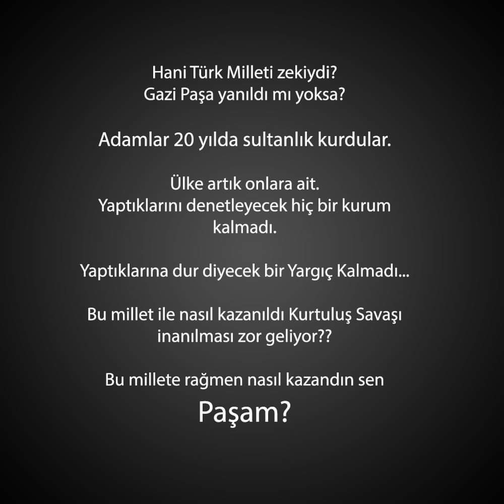 Nasıl kazandın sen Paşam ?

İnkılap Tarihi
#SusanSucaOrtaktır
#HaramYiyenDoymaz 
#ProtestoEdiyorum