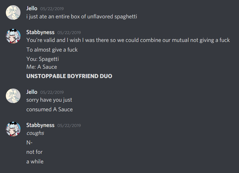 BrendanBlaber's tweet photo. The main benefit of long-distance internet relationship is that a lot of your interactions have been archived which means that when I'm not sleepy I can spend hours browsing through our conversations for gems like this https://t.co/fxbv1y8Xov