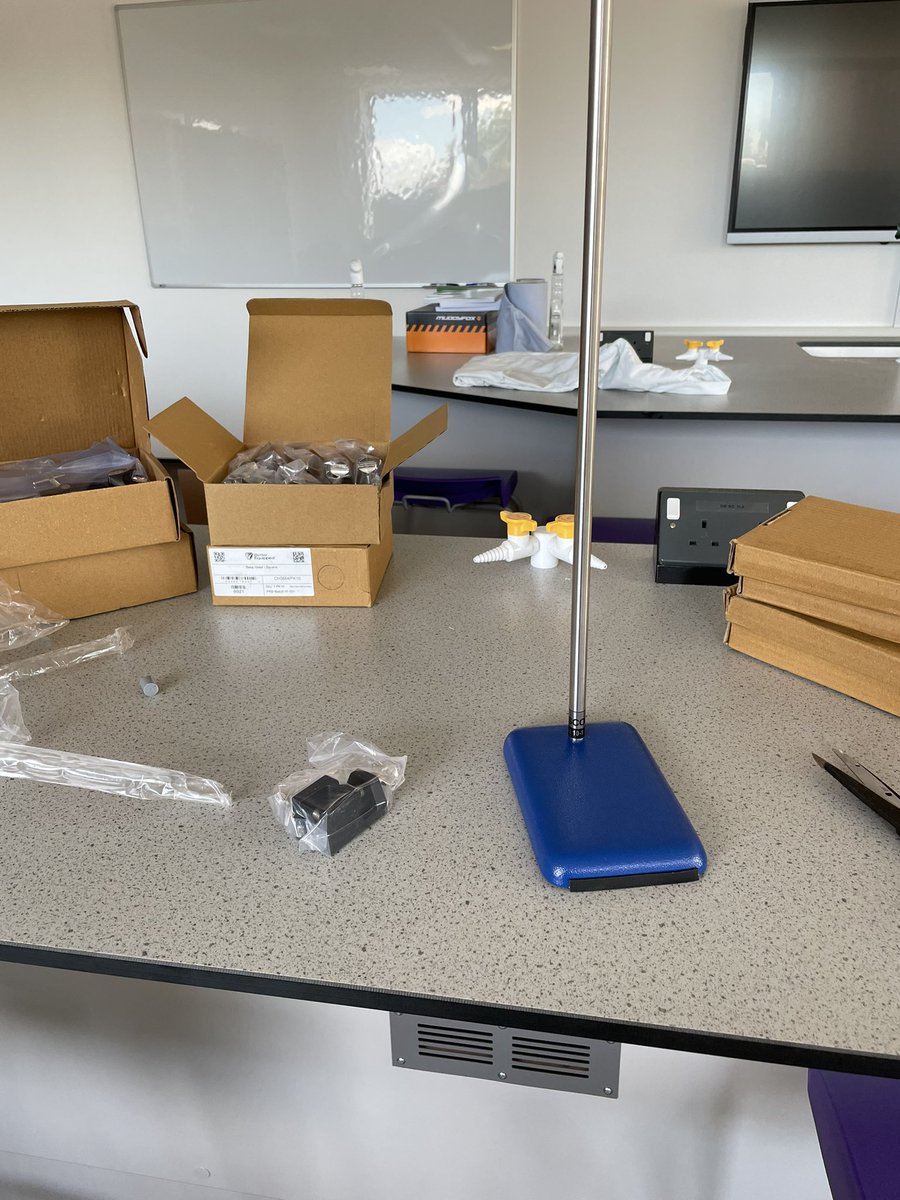 #techognition sorting out the new equipment from Better Equipped for our new lab