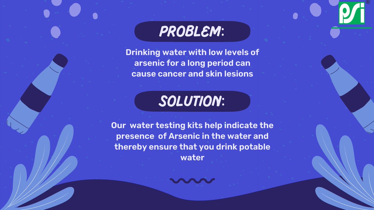 Are you drinking safe water🤔?
Drinking water 🚰with Arsenic levels above 10 µg/L can be hazardous⚠️for your health

#swsm #JalJeevanmission #water #safewater #wtk #watertestingkits #fieldtestingkits #ftk #watertesting #cleanwater #hargharjal #cleanwater #stayhealthy