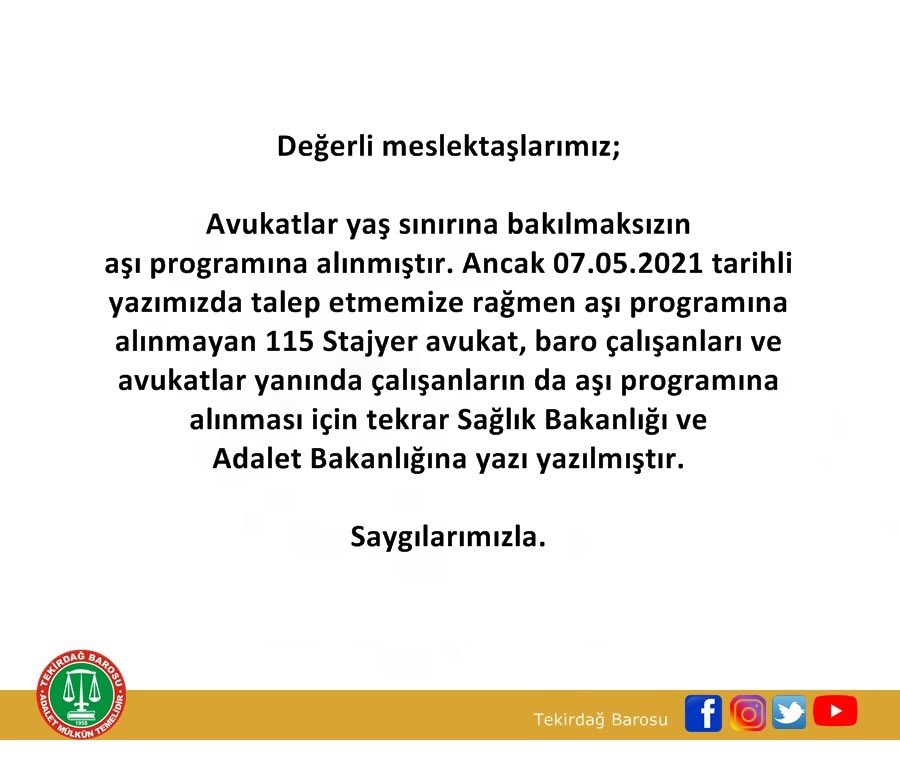 Tekirdağ Barosu (@tekirdag_barosu) on Twitter photo 