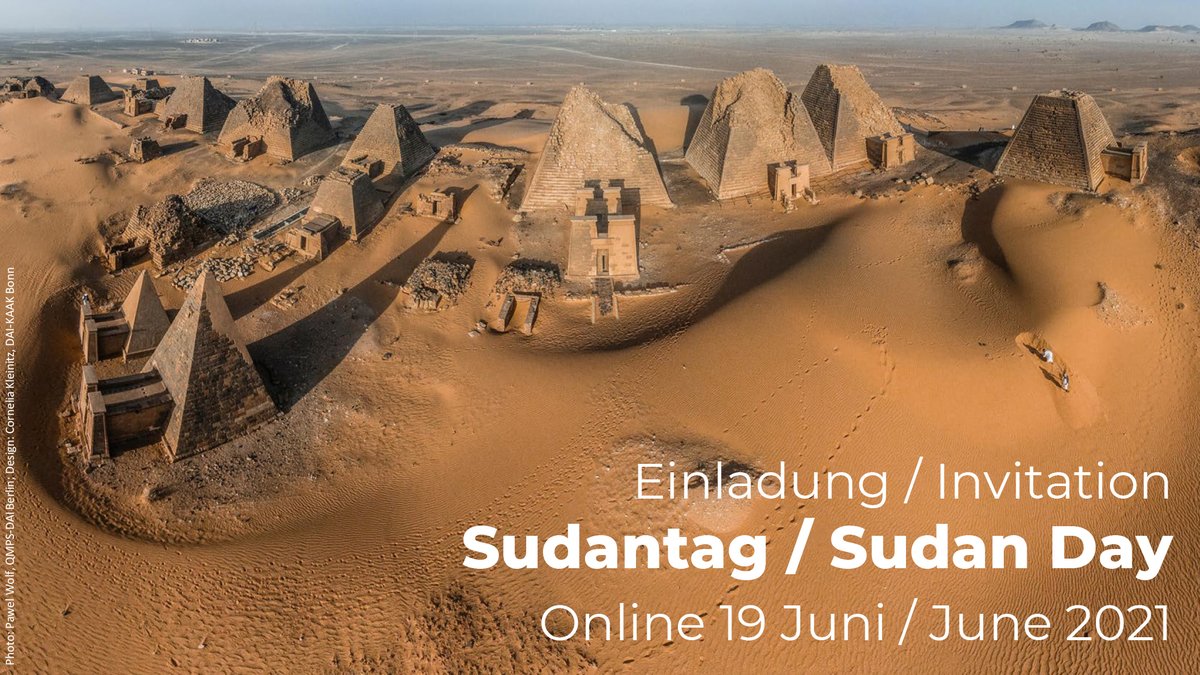 With a focus on current research on the #Meroitic period:
The #BerlinSudanDay 2021 (org. by @HumboldtUni, SAG, Ägypt. Museum SMB, DAI) will take place online via Zoom June 19th, beginning 10:00 a.m.
Details on programme and registration (until 18.06.): https://t.co/bUmgQvB97A https://t.co/GdldCfH4aV