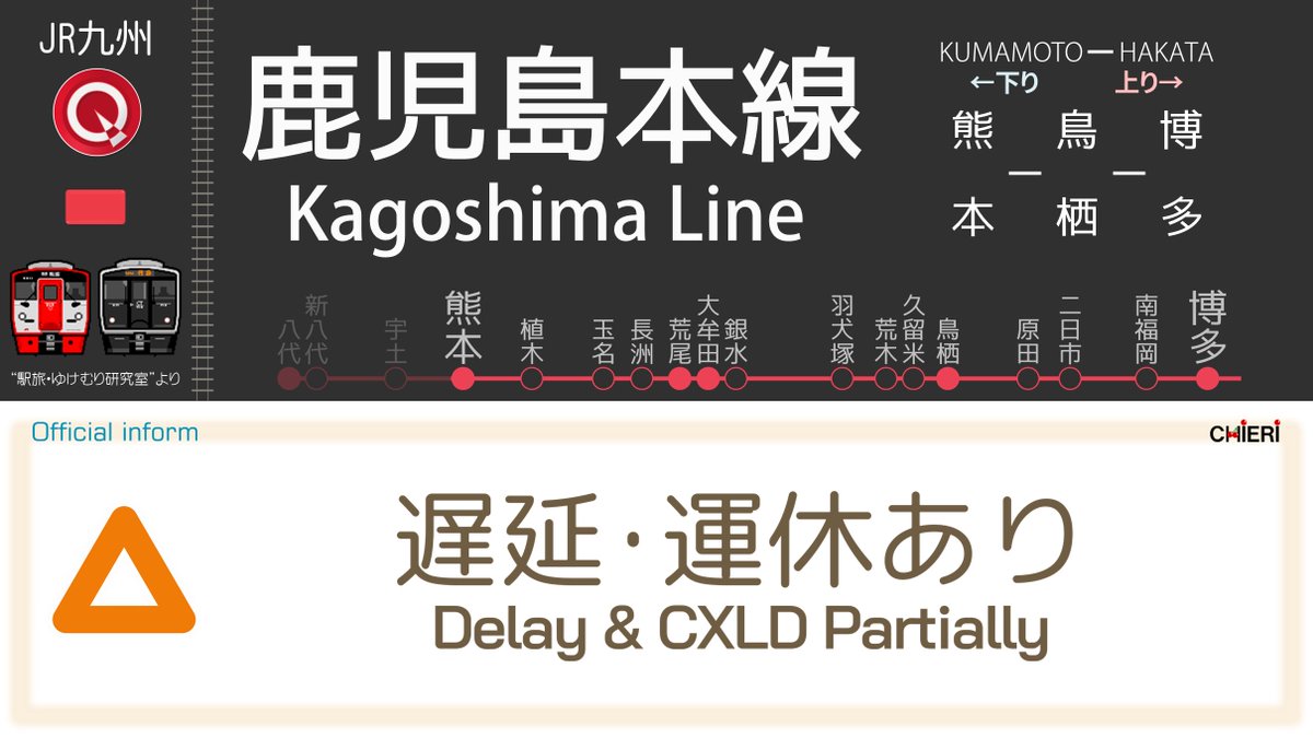 鹿児島本線 運行状況 15ページ目 に関する今日 現在 リアルタイム最新情報 ナウティス