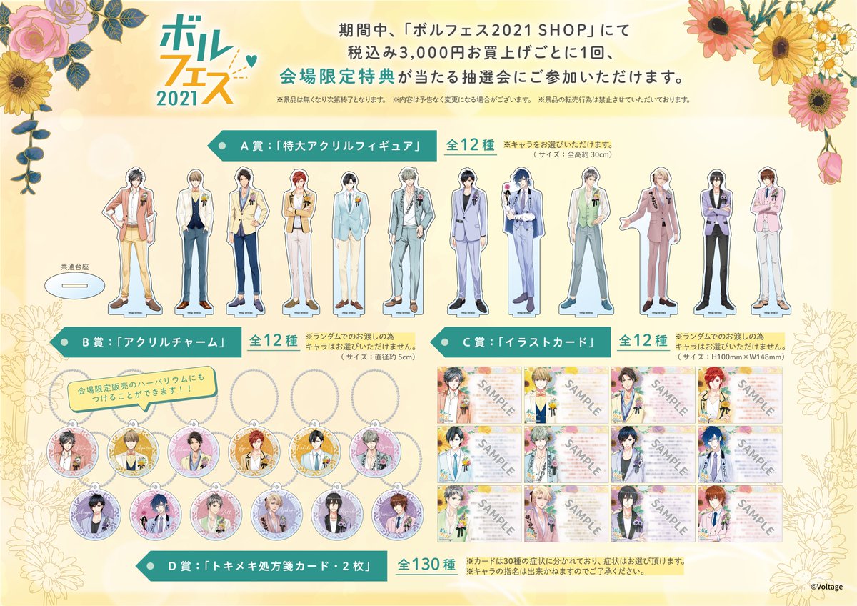追加情報更新】ボルフェス2021 SHOP 会場特典！今年はA賞～D賞までと 