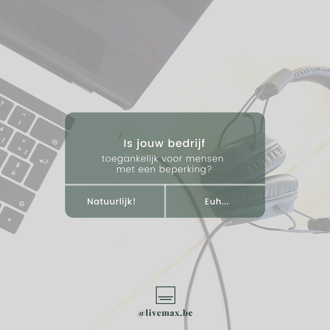 Is jouw bedrijf toegankelijk? Als je het antwoord niet weet, dan heb ik slecht nieuws voor je... In de fleets van vandaag kun je een klein betoog bekijken. Ik ratel misschien een beetje, maar... Ik vind het echt belangrijk! @unia <a href="/UNIZOvzw/">UNIZO</a> @zizomag linkedin.com/posts/max-live…