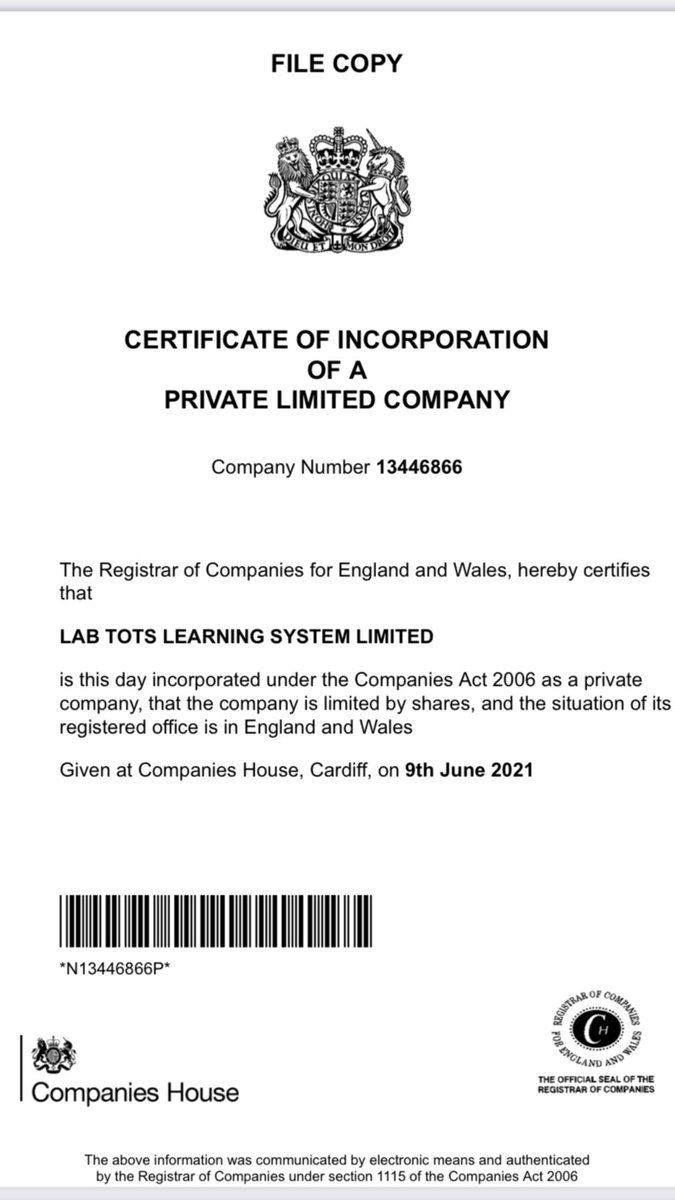 Lab Tots Learning System Ltd…..#onestepcloser