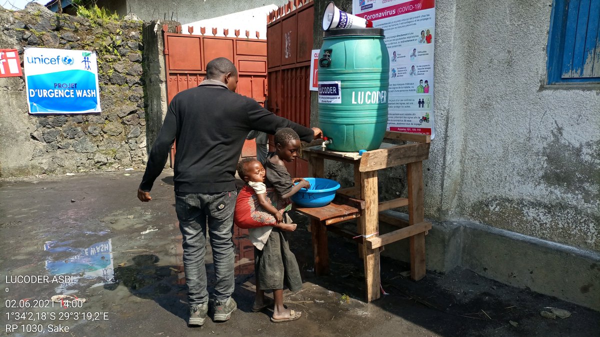 Lucoderasbl's tweet image. Dans le cadre de l’assistance aux déplacés sinistrés de l’éruption du Volcan Nyiragongo dans le territoire de Nyiragongo, LUCODER ASBL interviens dans   les activités relatives à la santé et à l’eau, hygiène et assainissement