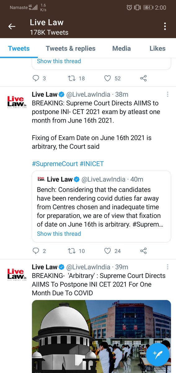 DrPushparaaz's tweet photo. Finally victory in justice
#DoctorsDemandINICETPostponement
#PostponeINICETSaveDoctors #postponeINICET
Thank you all for ur priceless supports!!
@nsui @abhasinghlawyer @srijanpalsingh @srinivasiyc @HarshBisaria @Neerajkundan @neuroayush @MukeshSharmaMLA @ShashiTharoor https://t.co/tVygFsqJtS