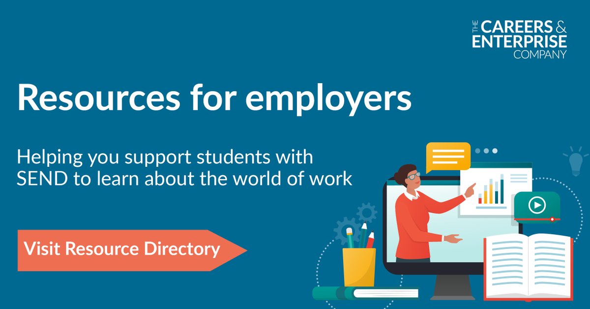 Have you seen our step by step resources to support Employers and Enterprise Advisers when working with young people with SEND? 

Visit our guide designed to increase levels of confidence in providing experiences and encounters of work: resources.careersandenterprise.co.uk/supporting-emp…