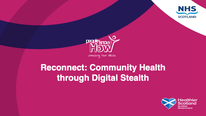 People Know How On Twitter We Ll Be Speaking At The Nhs Scotland Event Presenting Reconnect Community Health Through Digital Stealth About Our Digital Adaptation Of Our Reconnect Service During Covid 19 Connectivitynow Nhsscotevents
