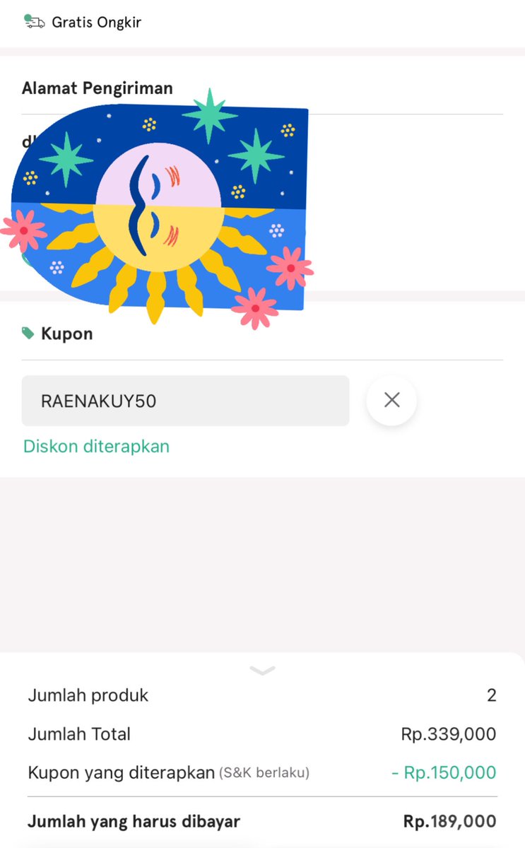 #JumatBerkah hari ini di sponsori oleh promo diskon <a href="/OfficialRaena/">Raena Beauty Official Indonesia</a> pake kode “RAENAKUY50” buat beli produk #axisy 😭😭 yok beli yok mumpung diskonnya 150rb mon maap gede betul😫😫