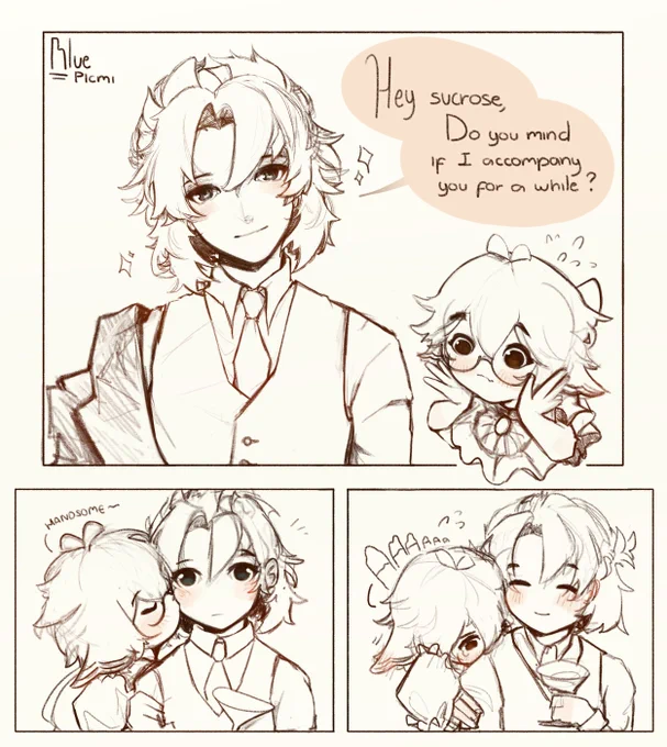 He is also fancy~
#原神  #GenshinImpact #Alberose #Albecrose #アルスク https://t.co/wlkW513CVk 