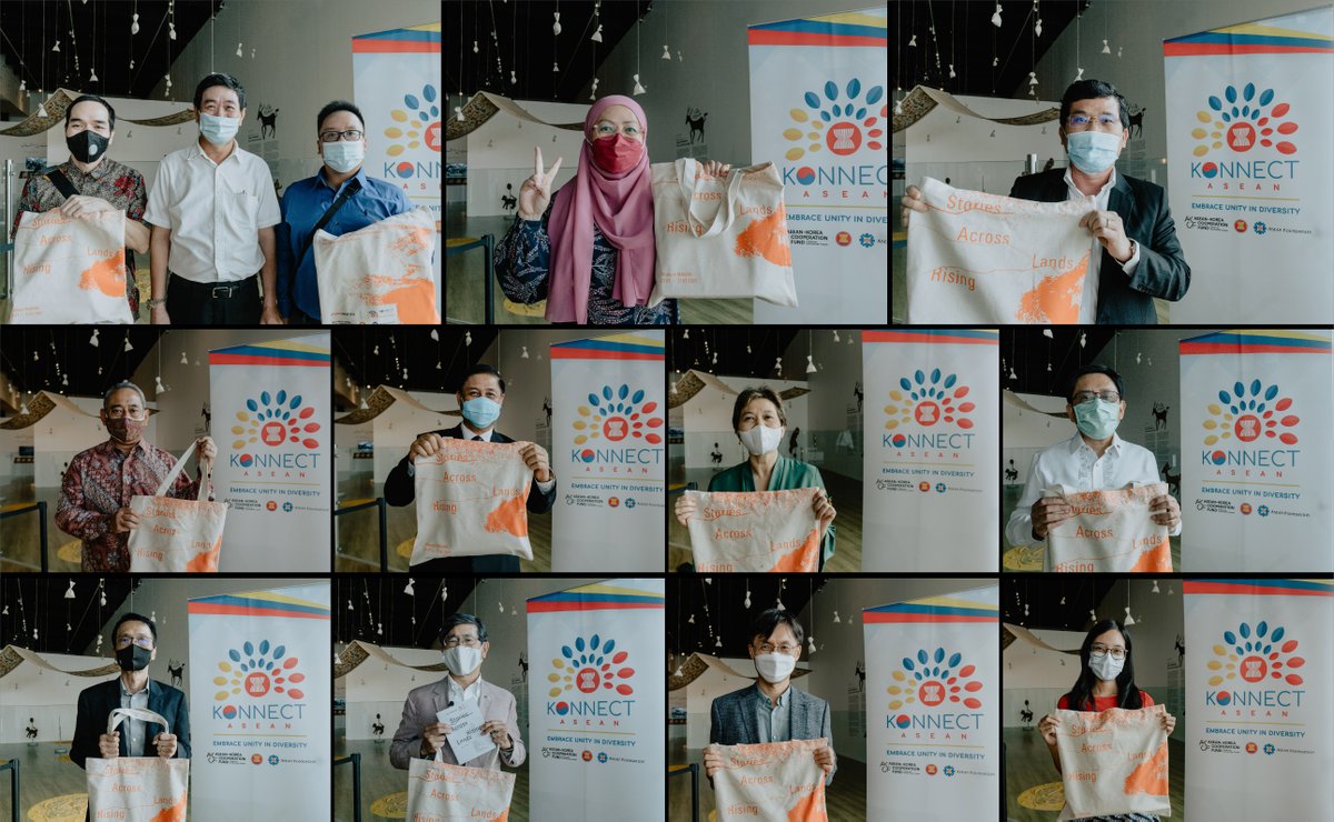 aseanfoundation's tweet photo. We are honored and humbled to welcome Ambassadors and Delegates from ASEAN and Dialogue Partners at our "Stories Across Rising Lands" exhibition at @museummacan. 🌟🌟
Thank you so much for visiting! 😊
#KONNECTASEAN #ASEANKOREACREATES #ROKASEANART https://t.co/AWRU58SONI