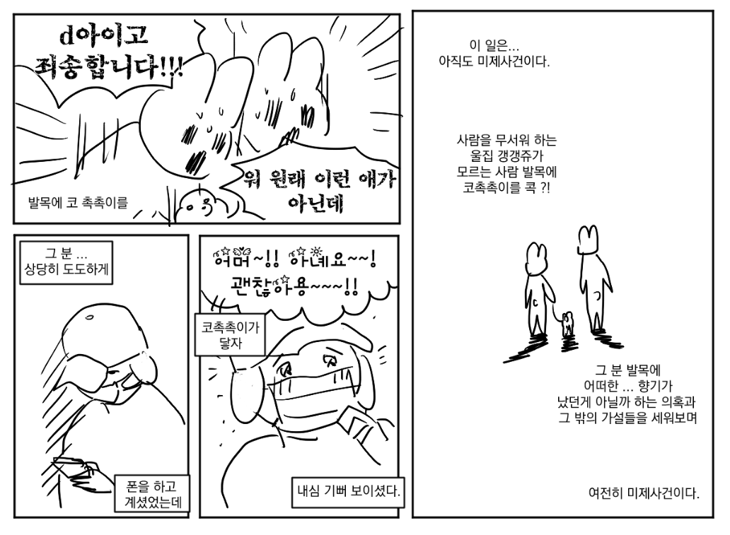 우리집 강강쥬가 코촉촉이를 콕 ... 