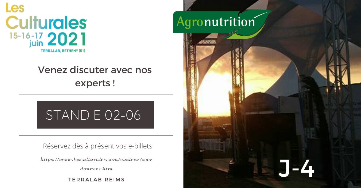 📢J-4 avant le début des <a href="/culturales/">Recorridos Culturales Gato Negro</a>!
Téléchargez votre e-billet:
lesculturales.com/visiteur/coord…
Nos experts seront là pour échanger sur nos solutions pour activer la vie du #sol et sur nos #biostimulants foliaires et racinaires. 🌱
À bientôt !
#culturales2021 #agriculture #evenement
