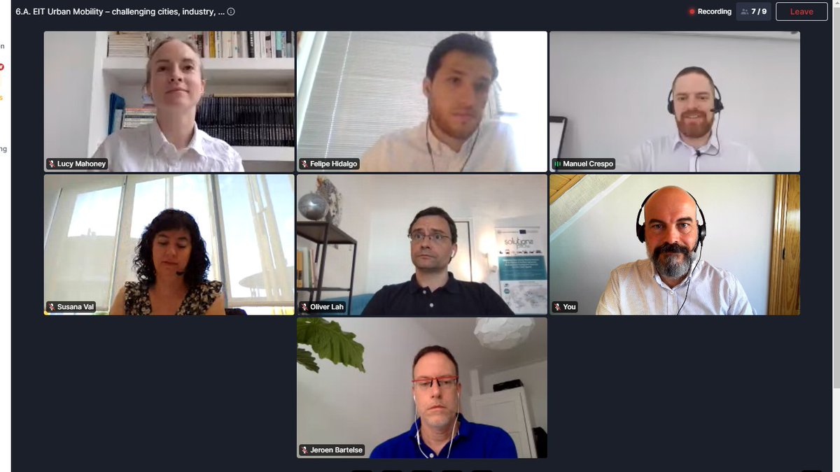 Pleasure to represent <a href="/EMTmadrid/">EMT Madrid</a> at this excellent <a href="/EITUrbanMob/">EIT Urban Mobility</a> panel to discuss about #Mobility from many different approaches
#energy #decarbonization #SustainableMobility #ActiveMobility #Walking #Cycling #emobility #AirQuality #logistics #PublicTransport <a href="/POLISnetwork/">POLIS</a>