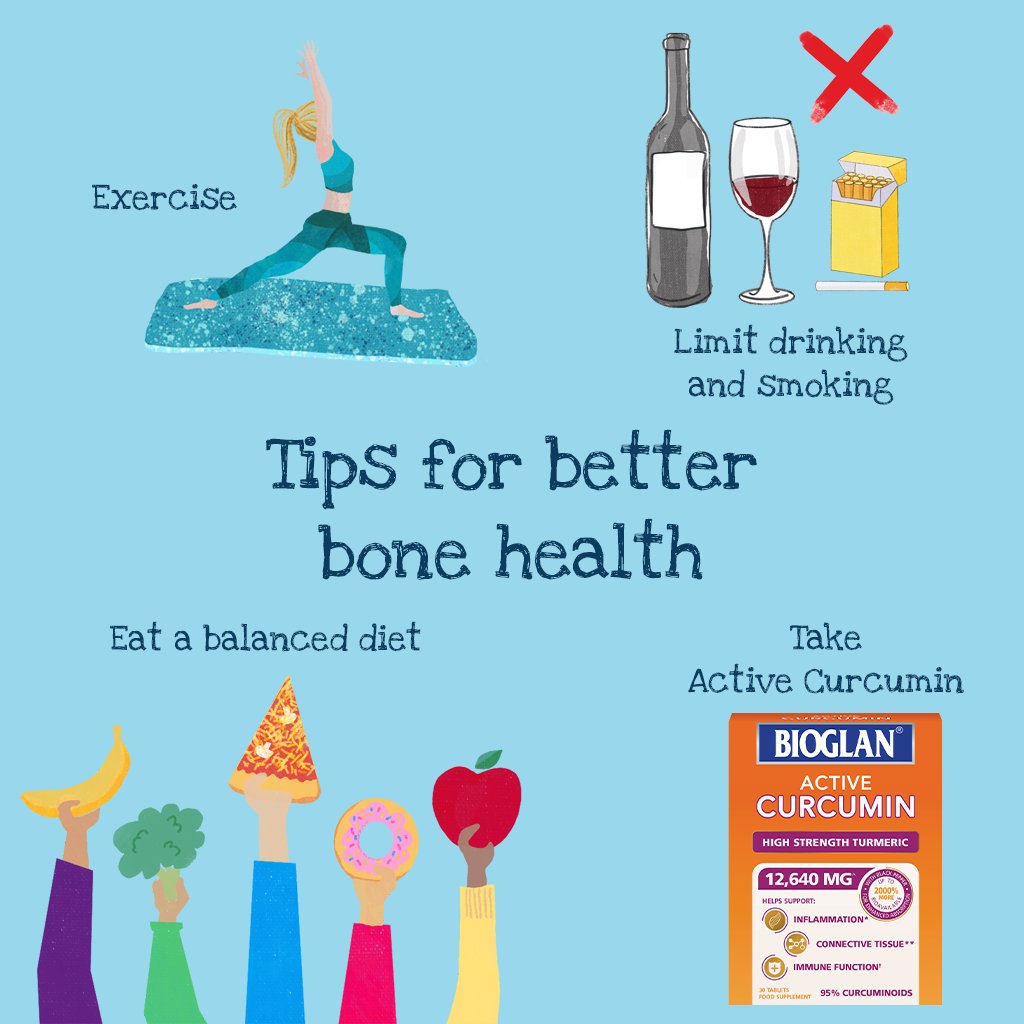 Looking for tips to support better bone health? Simple lifestyle changes and supplement support can help keep you moving!

#Health #Wellness #Supplements #Curcumin #Turmeric #JointHealth #BoneHealth #Bioglan
