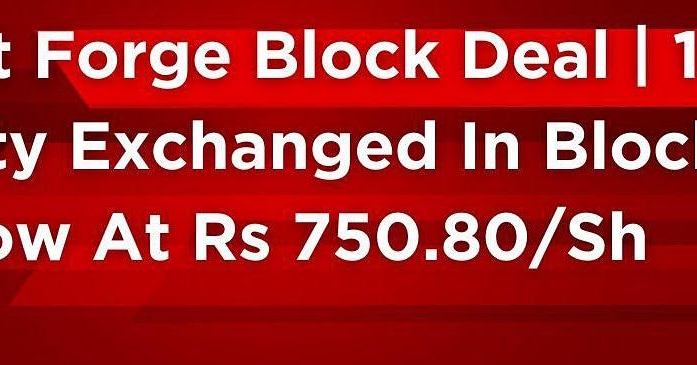 securitires's tweet photo. *FRESH GLOBAL MARKET*
🎯🎯
Bharat Forge #BlockDeal |  46.56 lakh shares (1% equity) worth Rs 349.6 cr exchanged in block window at Rs 750.80/sh 
🎯🎯

*JOIN US ON WHATSAPP*

https://t.co/VP5RcLx7D3 https://t.co/hzjVtqDueQ