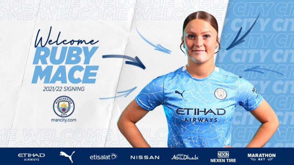 ManCityFrBlog's tweet photo. Ruby Mace vient de signer pour 3 ans Γ Manchester City en provenance dβArsenal.
#WelcomeRuby #MCWFC https://t.co/DIvKwFj3sX
