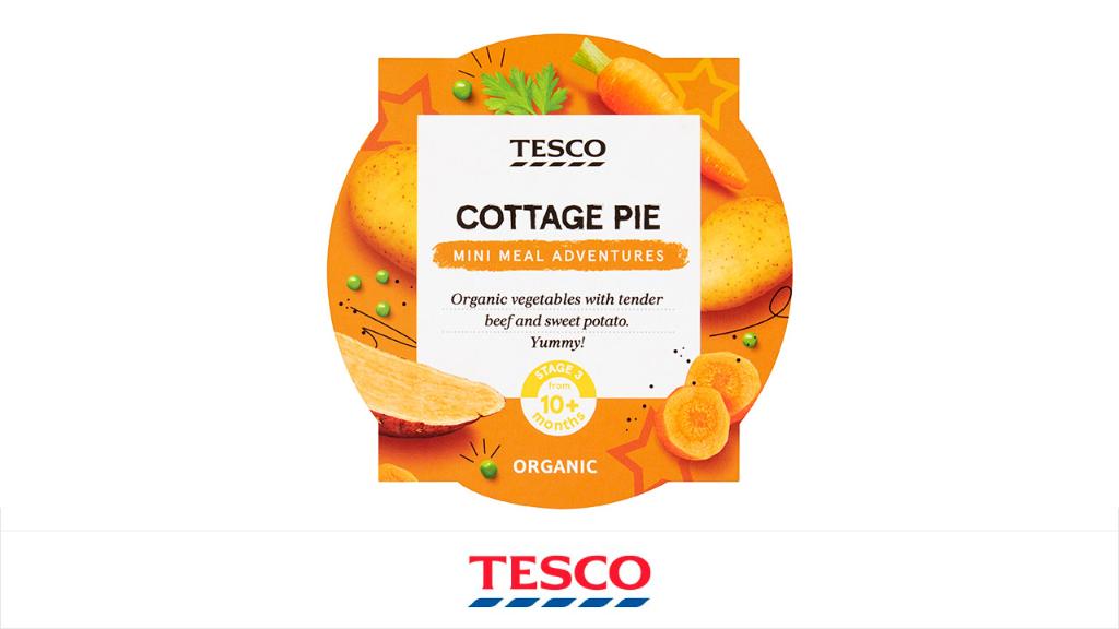 Tesco's tweet photo. As a safety precaution, we're recalling pots of Tesco Cottage Pie baby food 190g, with a best before date of 12/06/2022. This is because it may contain small pieces of blue plastic.

Find out more here: https://t.co/JwVbYPSu5z https://t.co/T31H4ysdoN