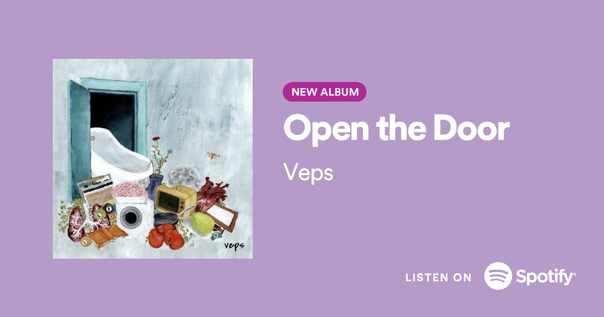 🥳Do you have 21 min and 16 secs to check out @Vepsofficial new Open the Door EP? #NowPlaying @Spotify 'It never ceases to amaze me how youthful years can lead to pop music so full of inspiration and great melodies.' open.spotify.com/album/1v5w9dsu…