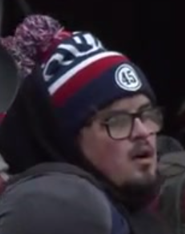 FBI's tweet image. Help the #FBI identify people who incited violence at the U.S. Capitol on January 6. The man in these photos allegedly assaulted federal law enforcement officers. If you recognize him, visit tips.fbi.gov to share a tip with us. Mention photo 353 in your tip.