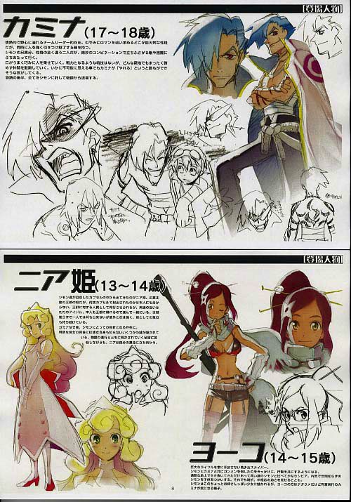 Kamina Gurren Lagann Concept Art