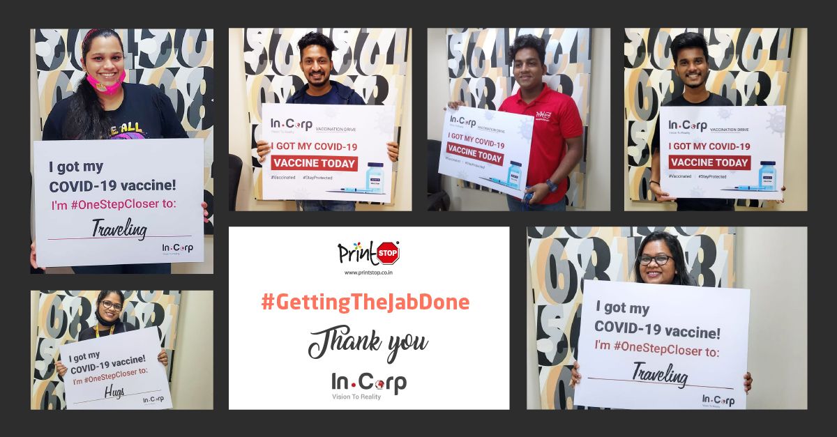 PrintstopIndia's tweet photo. We took the first step in the fight against Covid.
Our sincere gratitude to @InCorpAdvisory for extending the vaccination drive for the PrintStop team and taking us one step closer to safety. #GettingTheJabDone https://t.co/j2BiiwPV6S