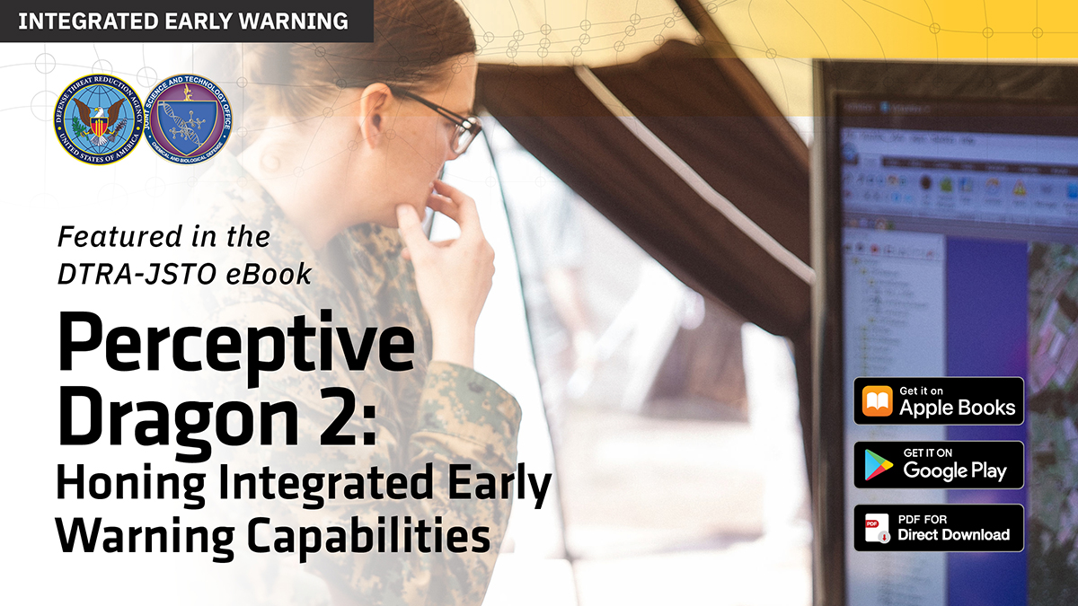 #PerceptiveDragon technology demonstrations highlight #IntegratedEarlyWarning capabilities—providing commanders with real-time data using #sensor platforms.

Find more on strategic priorities in the #DTRAJSTOeBook:

➡️ bit.ly/eBook-LP-T

#InherentlyDisruptive #DTRA #JSTO