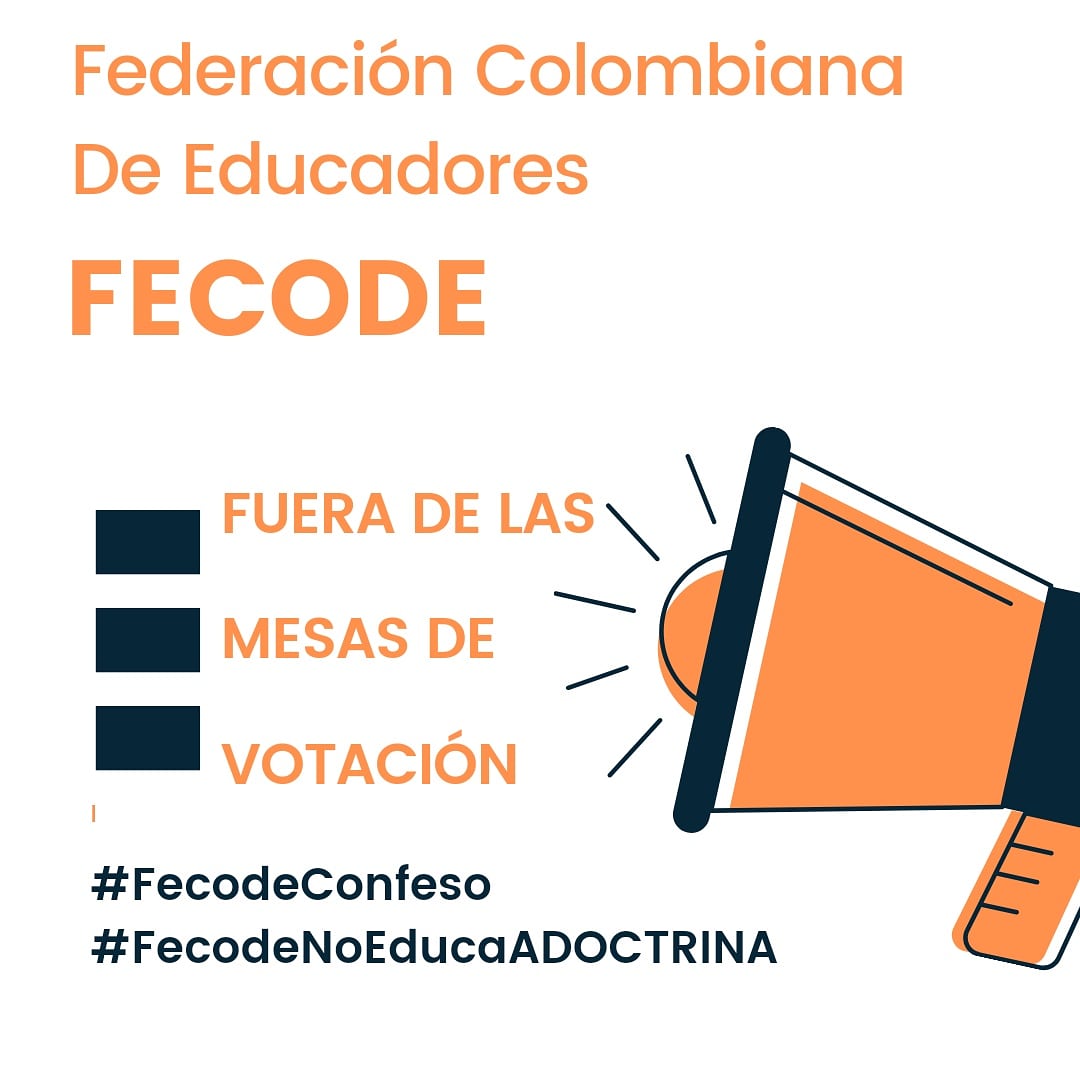 Sancho24286691's tweet photo. @AlRangelS #AFecodeLeDigo que no debe participar como jurado en las mesas de votaciones del 2022 por obvias razones. #FecodeConfeso #FecodeNoEducaADOCTRINA https://t.co/aXiCoXzxsQ