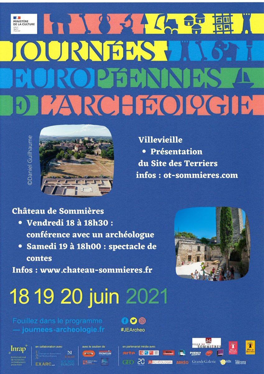 Journées européennes de l'Archéologie les 18, 19 et 20 juin en Pays de Sommières. Des rendez-vous au château de Sommières et au Site des Terriers de Villevieille.  Programme sur ot-sommieres.com #villevielleantique #chateaudesommieres @communautédecommunesdupaysdesommieres