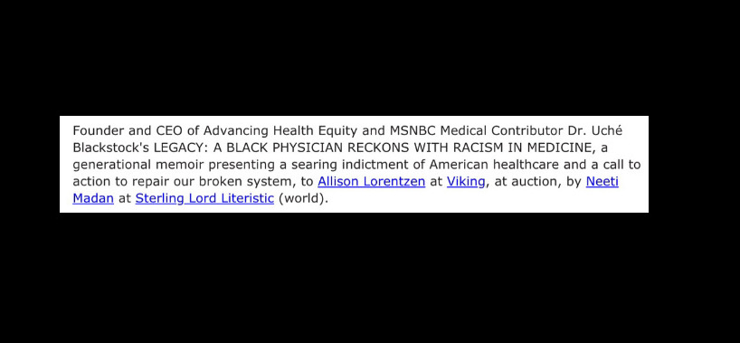 uché blackstock, md tweet media