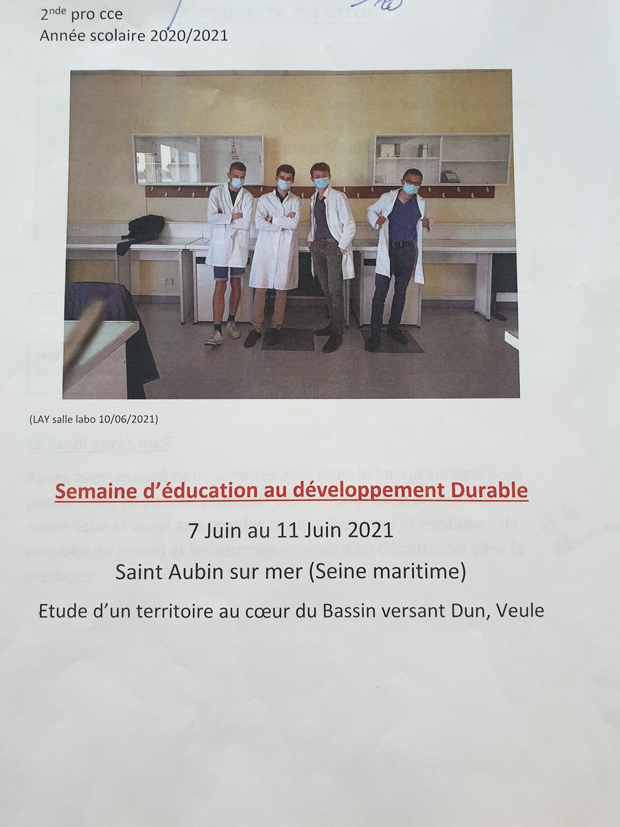 Fin de la semaine Développement Durable ! Chaque groupe a restitué les résultats d'analyse et nous a donné son impression sur la semaine. C'est ca #enseignementagricole !! <a href="/CampusYvetot/">CampusYvetotNaturaPÔLE</a> <a href="/naturapole/">NaturaPÔLE - Enseignement agricole public 76</a> <a href="/RegionNormandie/">Région Normandie</a> #developpementdurable @laventurevivant