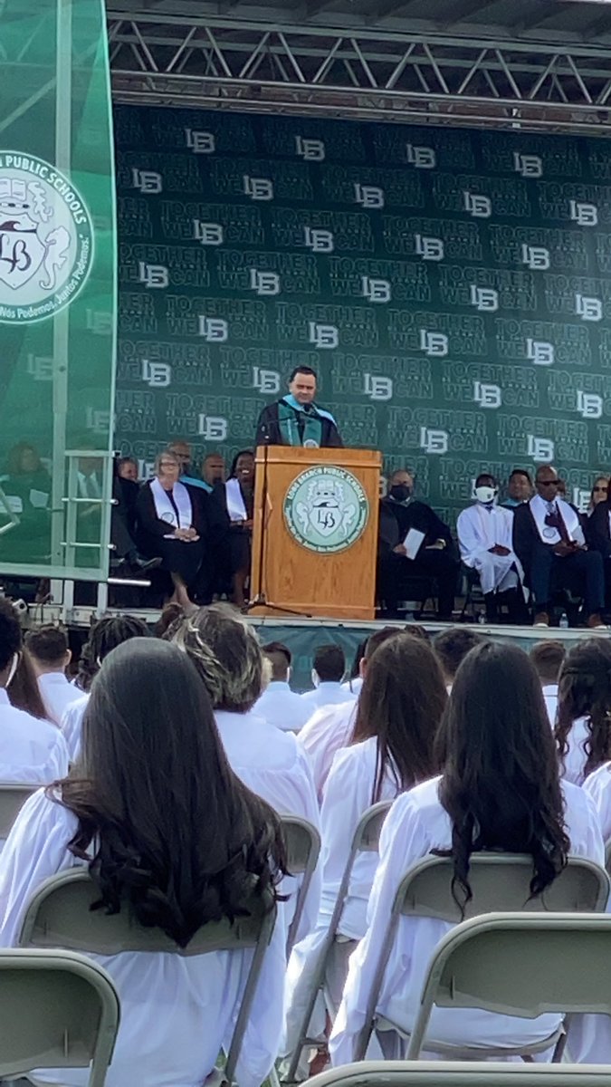 LBMS graduation !  Congrats to students and Superintendent Francisco Rodriguez on providing  the students and parents a wonderful experience today!