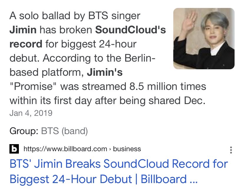 jmfolder's tweet photo. jimin made history by breaking the first day streaming record on SC when he released promise,, now 2 years later promise holds the record for the most streamed song of all time on the entire platform.. THATS HISTORY.
#Promise1stonSoundCloud 
#약속_사운드클라우드_1위_축하해 https://t.co/5Q9fx5hIU0