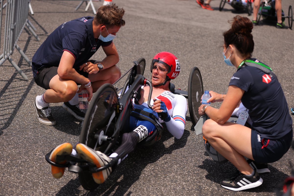 The post-race debrief 👊

Great effort from <a href="/Oops_I_fell/">AlexB-T</a> at his first <a href="/UCI_paracycling/">UCI Para Cycling</a> Road World Championships 👏

🌈 #Cascais2021
🇬🇧 #GBCT