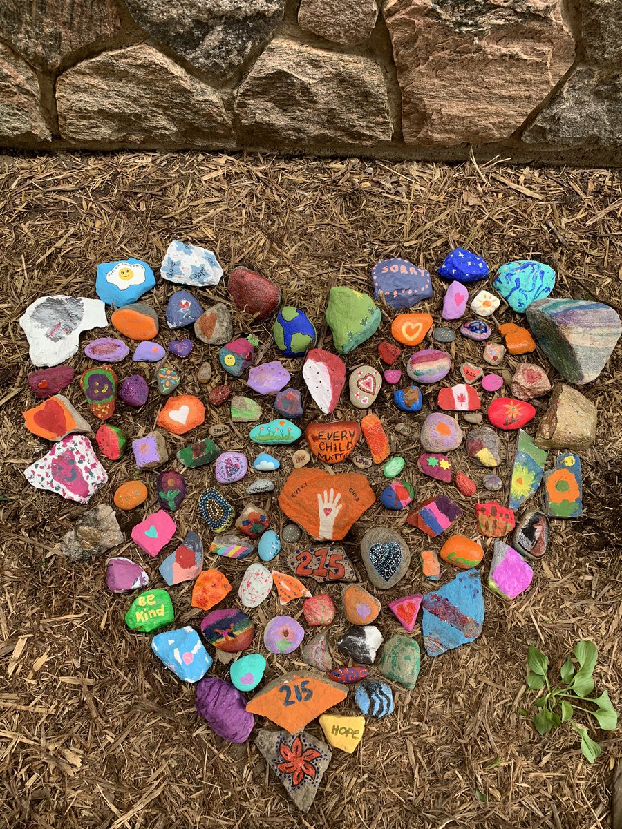 In the spirit of reconciliation, the EDPS school community has created a heart garden to honour the 215 precious children who were found buried at the Kamloops Residential School.